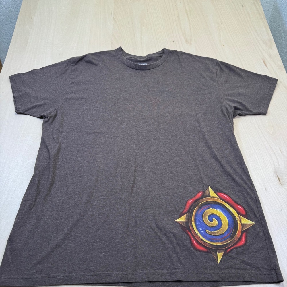 Blizzard Entertainment Hearthstone‎ TShirt Mens XXL Gray Game Logo Short Sleeve